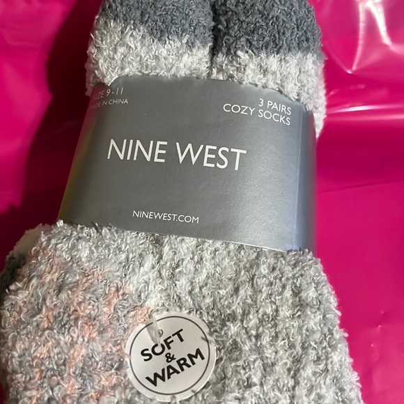 Nine West Accessories - Nine West 3 pr socks BNIP NEW cozy socks
